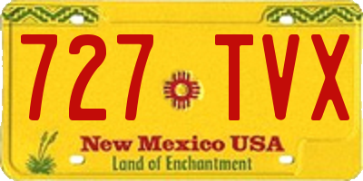 NM license plate 727TVX