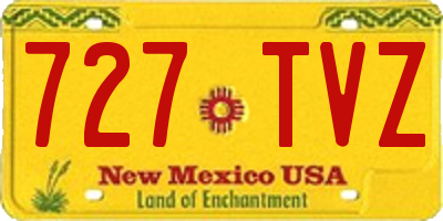 NM license plate 727TVZ