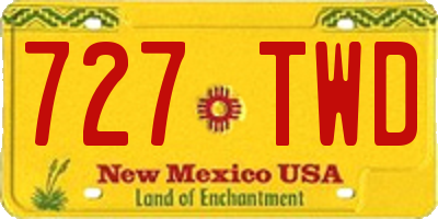 NM license plate 727TWD