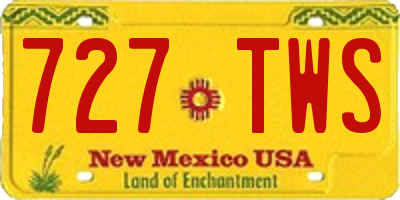 NM license plate 727TWS