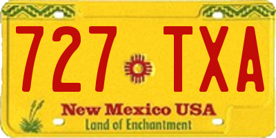 NM license plate 727TXA