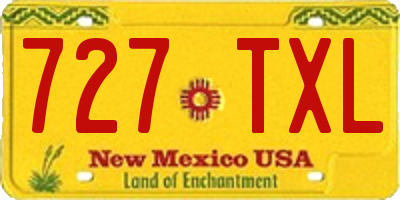 NM license plate 727TXL