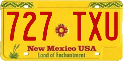 NM license plate 727TXU