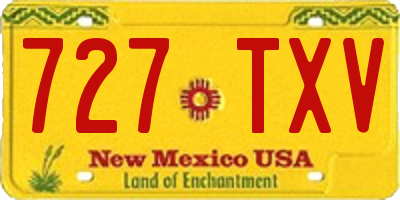 NM license plate 727TXV