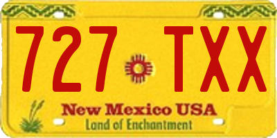 NM license plate 727TXX