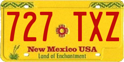 NM license plate 727TXZ