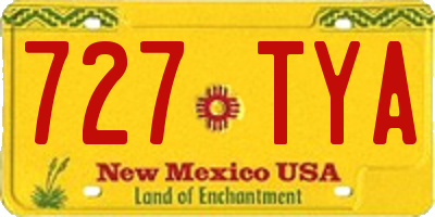 NM license plate 727TYA