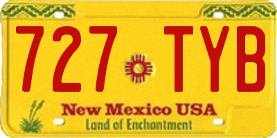 NM license plate 727TYB