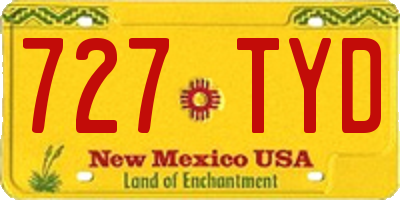 NM license plate 727TYD
