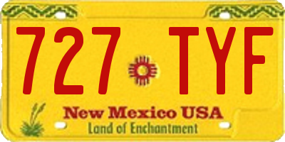 NM license plate 727TYF