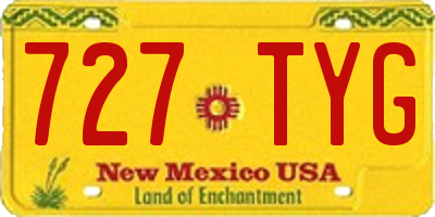 NM license plate 727TYG