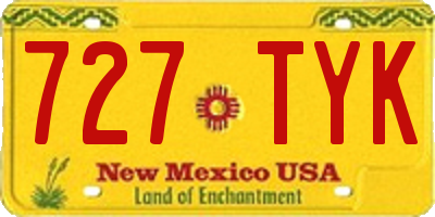 NM license plate 727TYK