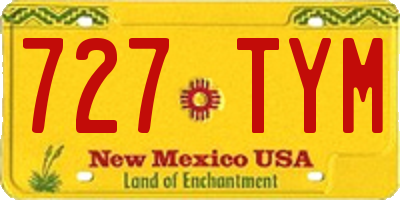 NM license plate 727TYM