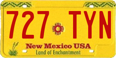 NM license plate 727TYN