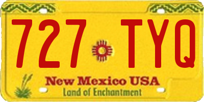 NM license plate 727TYQ