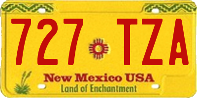 NM license plate 727TZA