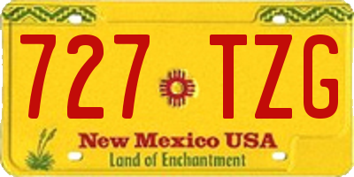 NM license plate 727TZG