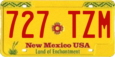 NM license plate 727TZM