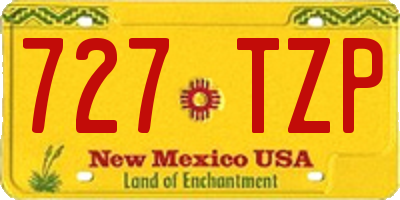 NM license plate 727TZP