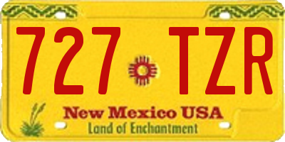 NM license plate 727TZR