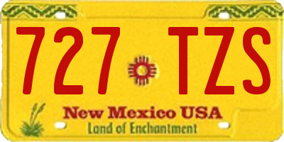 NM license plate 727TZS