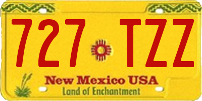 NM license plate 727TZZ
