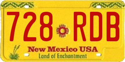 NM license plate 728RDB