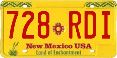 NM license plate 728RDI
