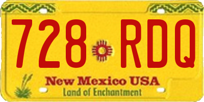 NM license plate 728RDQ