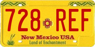NM license plate 728REF