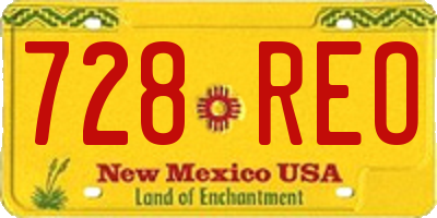 NM license plate 728REO