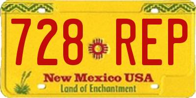 NM license plate 728REP