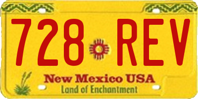 NM license plate 728REV
