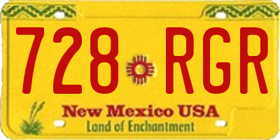 NM license plate 728RGR