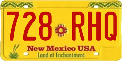 NM license plate 728RHQ