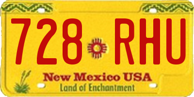 NM license plate 728RHU