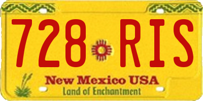 NM license plate 728RIS