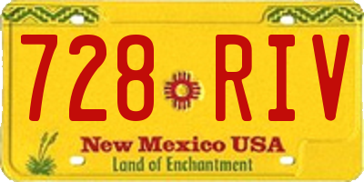 NM license plate 728RIV
