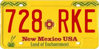 NM license plate 728RKE