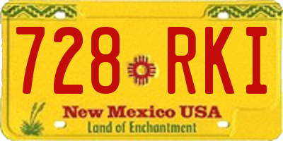 NM license plate 728RKI