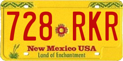 NM license plate 728RKR