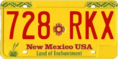 NM license plate 728RKX