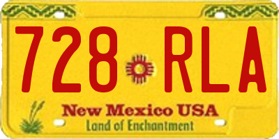 NM license plate 728RLA