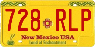NM license plate 728RLP