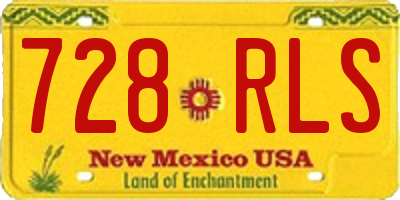 NM license plate 728RLS