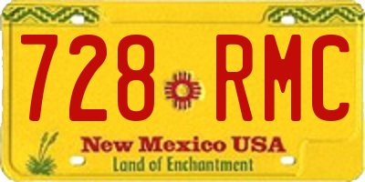 NM license plate 728RMC