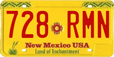 NM license plate 728RMN