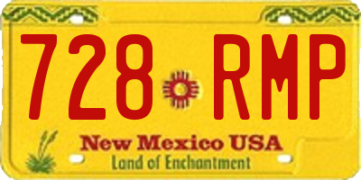 NM license plate 728RMP