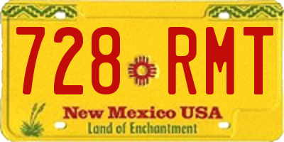 NM license plate 728RMT