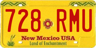 NM license plate 728RMU